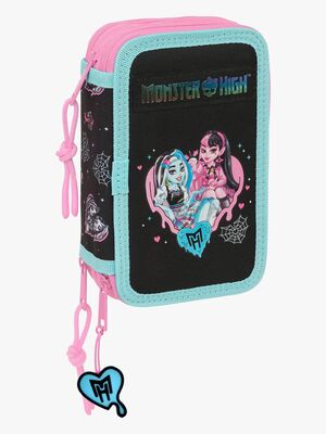 Monster High  Fyllt Trippelpennfodral 37 Delar, Svart