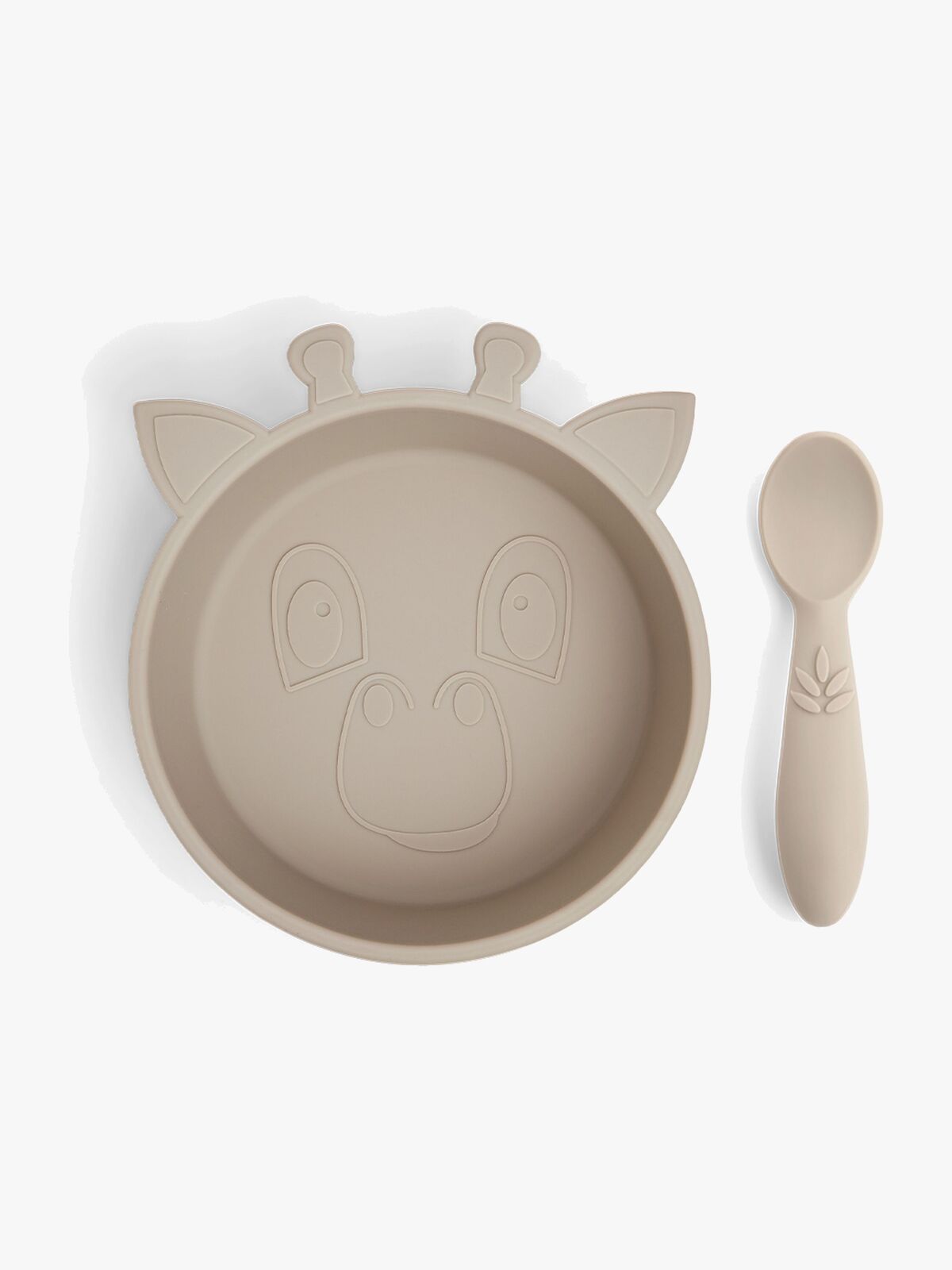 nuuroo Elia Giraff Tallriksset 2-Pack Silikon, Cobblestone