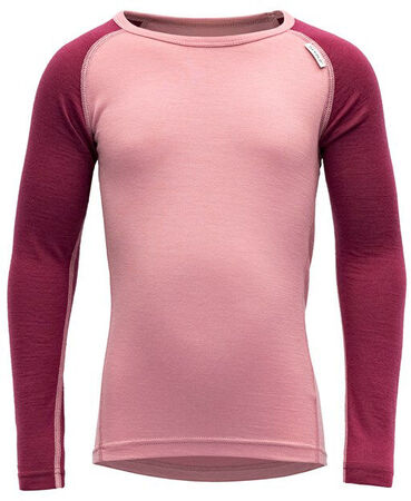 Devold Duo Breeze Kid Underställströja, Foxglove