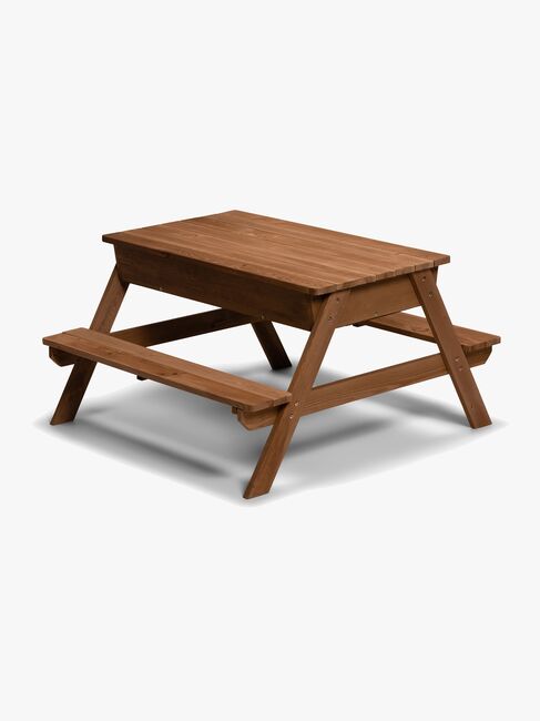 Woodlii Picknickbord med sandlådeöverdrag, Brun