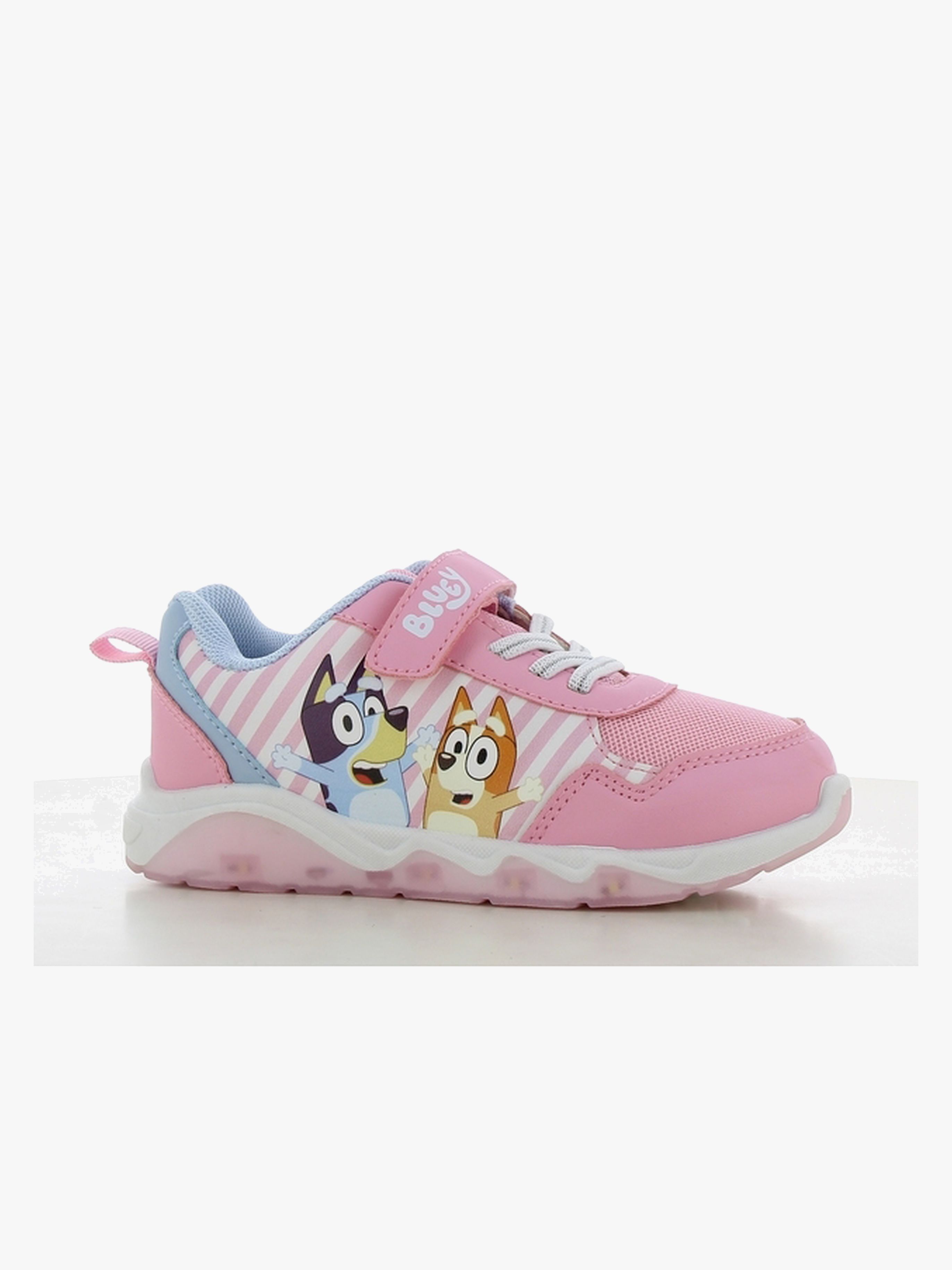 Bluey  Blinkande Sneakers, Pink/Light Blue, 30