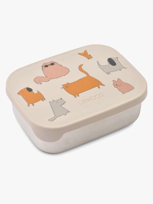 LIEWOOD Arthur  Mönstrad Matlåda, Cats & Dogs/Sandy