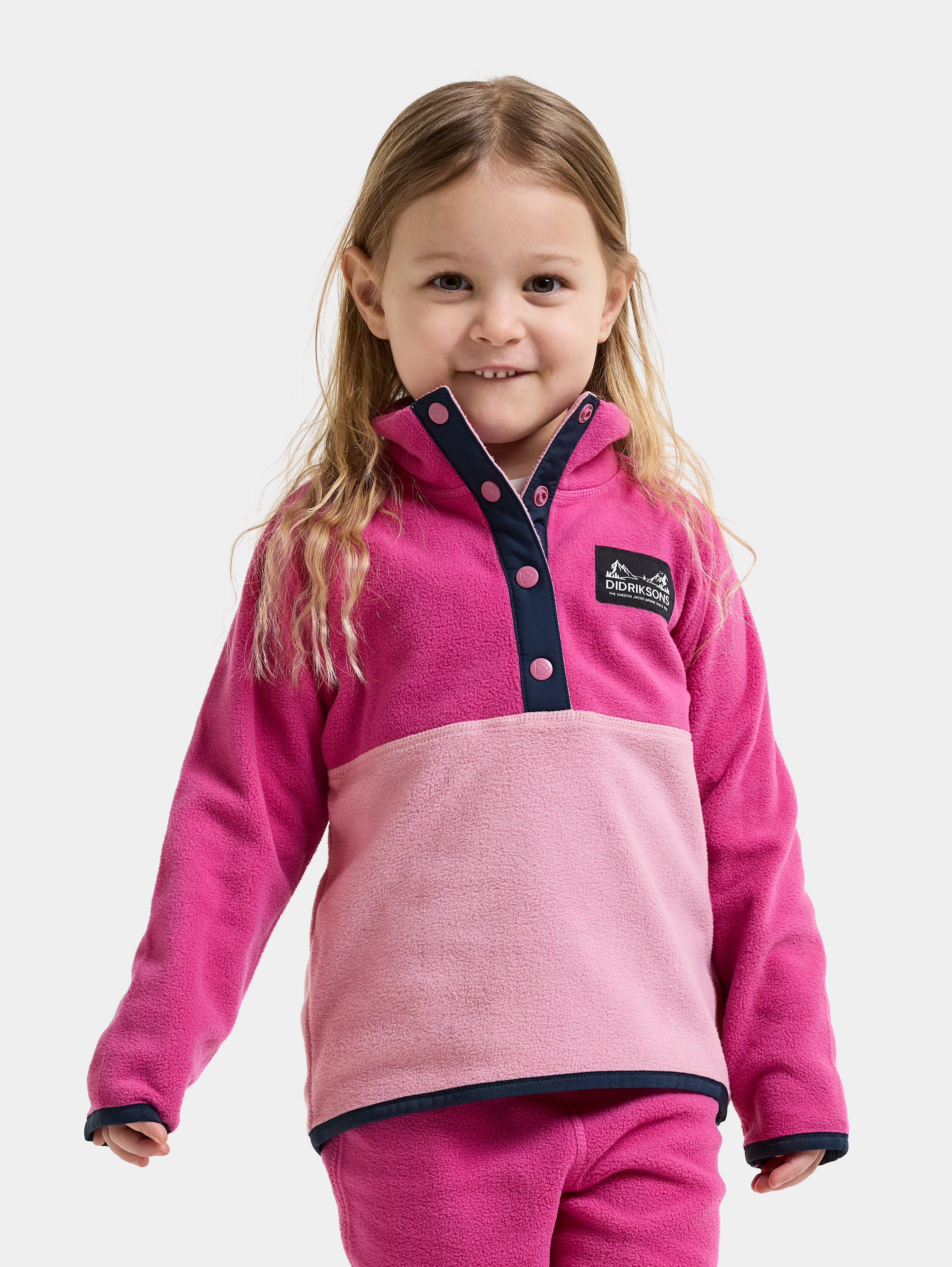 Didriksons Monte Fleecetröja, Cactus Pink, 90