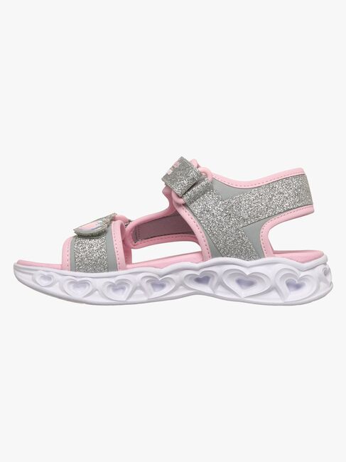 Skechers Heart Lights  Blinkande Sandaler, Silver