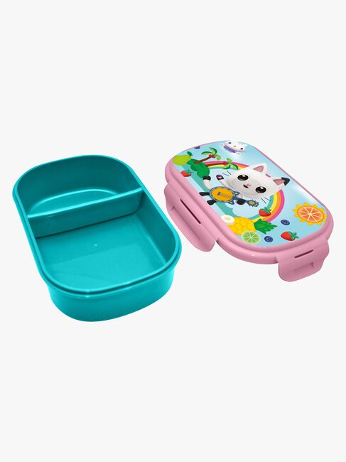 Gabby's Dollhouse Lunchbox med Bestick, Blå/Rosa