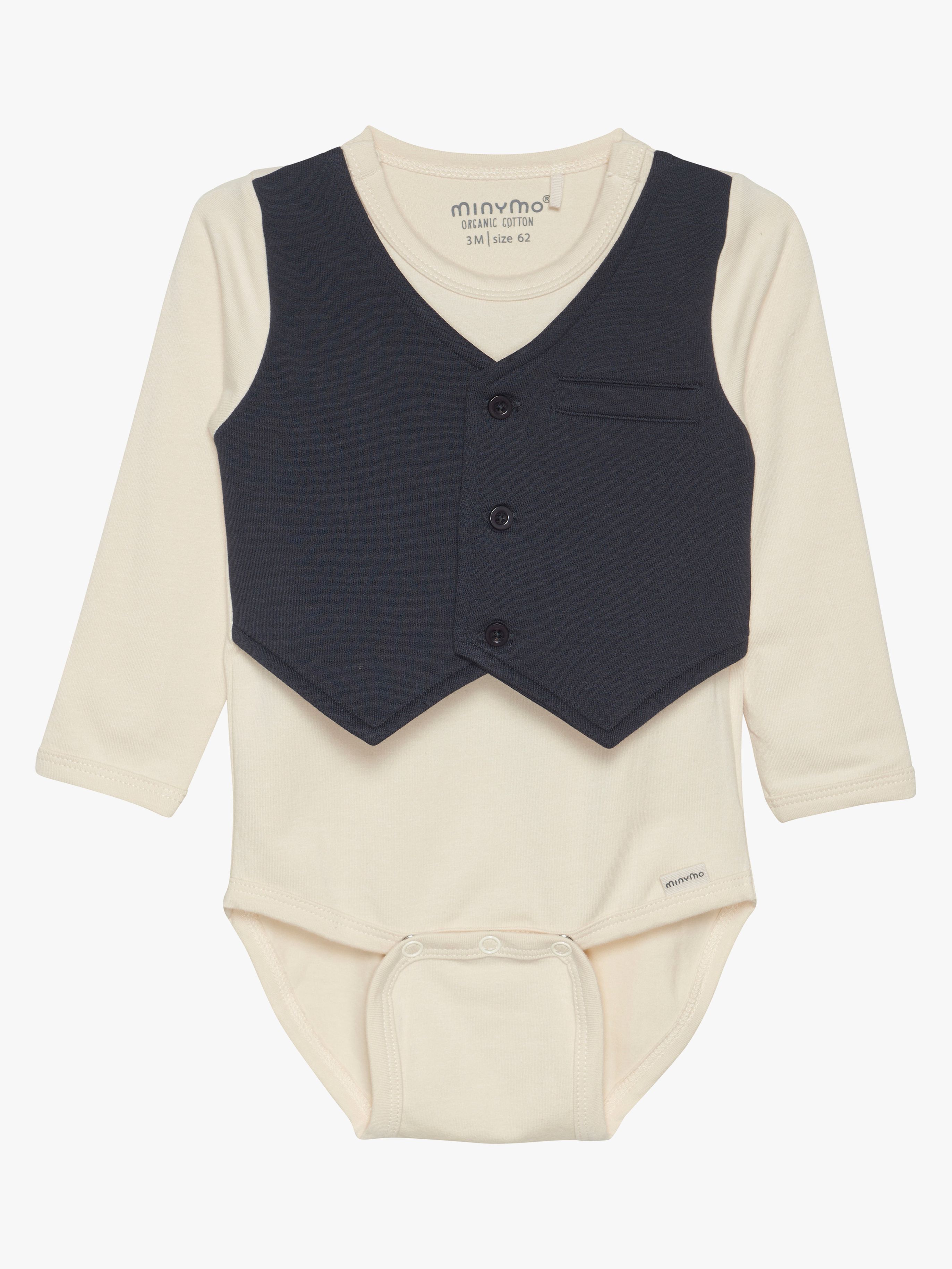 Minymo Body Dark Navy 68 Bebiskläder