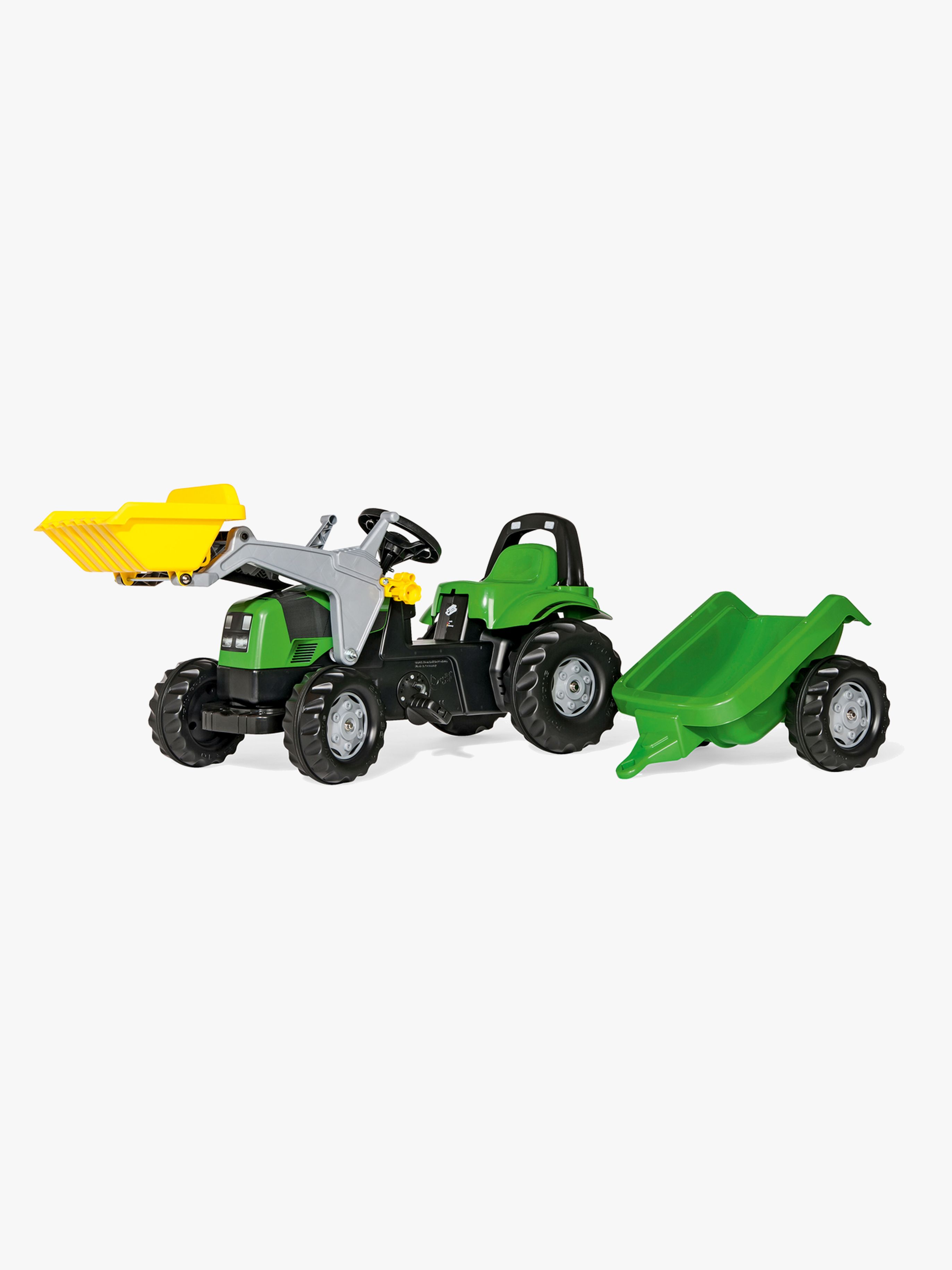 Rolly Toys Tramptraktor med Lastare och Släp Grön