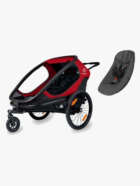 Hamax Outback Cykelvagn inkl. Babyinsats, Red/Black