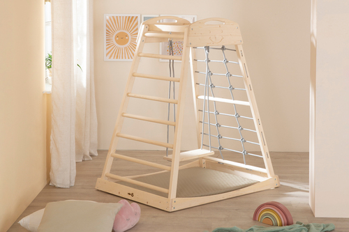 Roba Montessori Inomhus Lektorn med Gunga, Natural/Grey