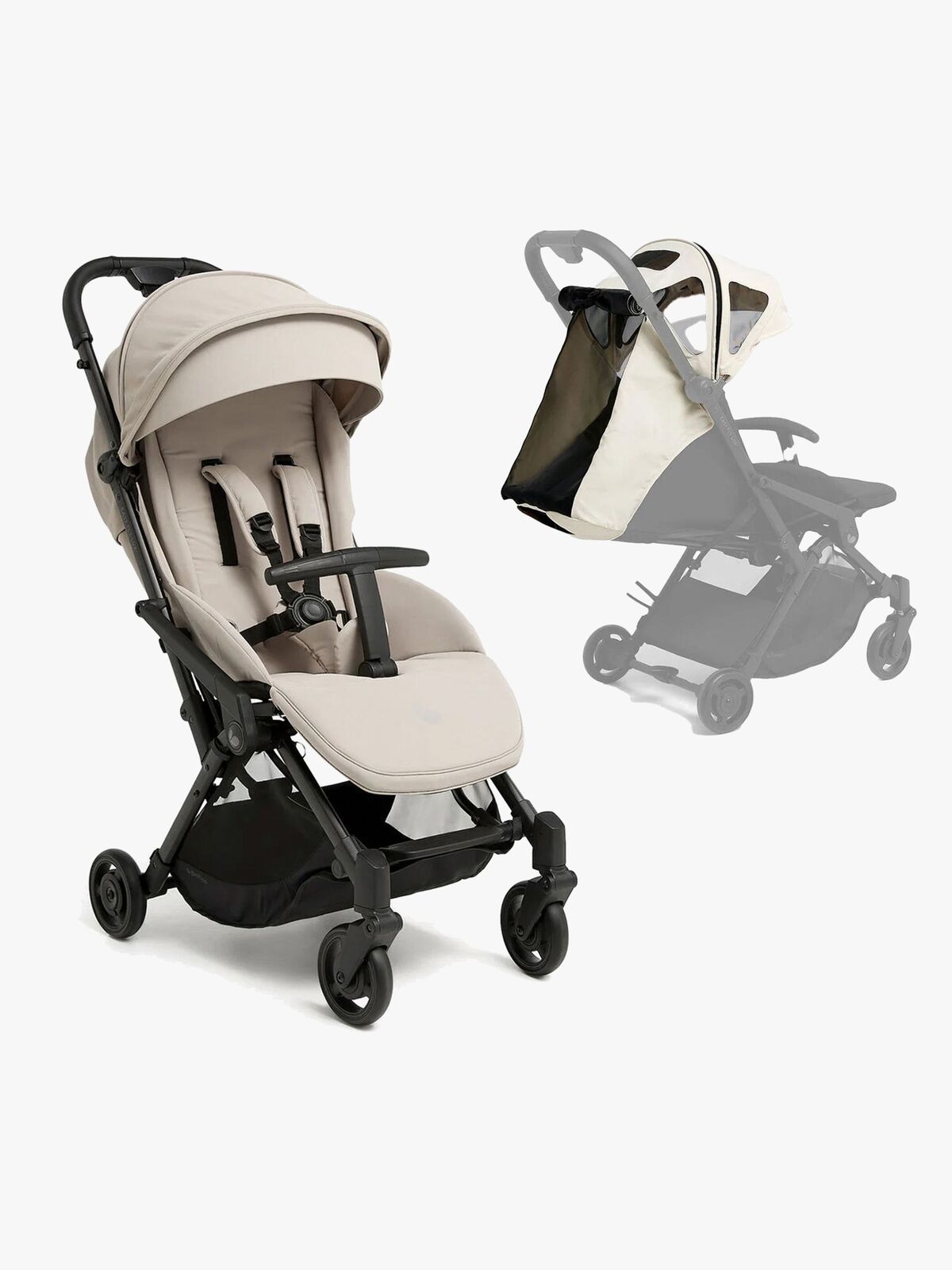 Beemoo Easy Fly Lux 4 Sulky Inkl. Breezy Sufflett, Sand Beige/Off-White