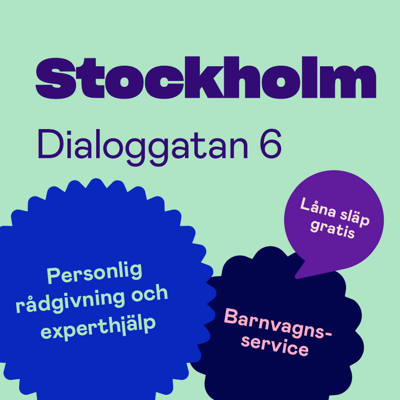 Reklam för Stockholm med adress och erbjudanden: Dialoggatan 6.
