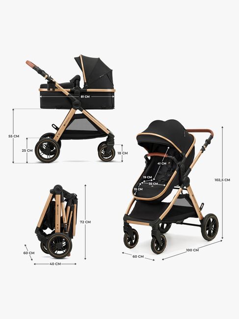 Kinderkraft ESME 2-in-1 Duovagn, Pure Black