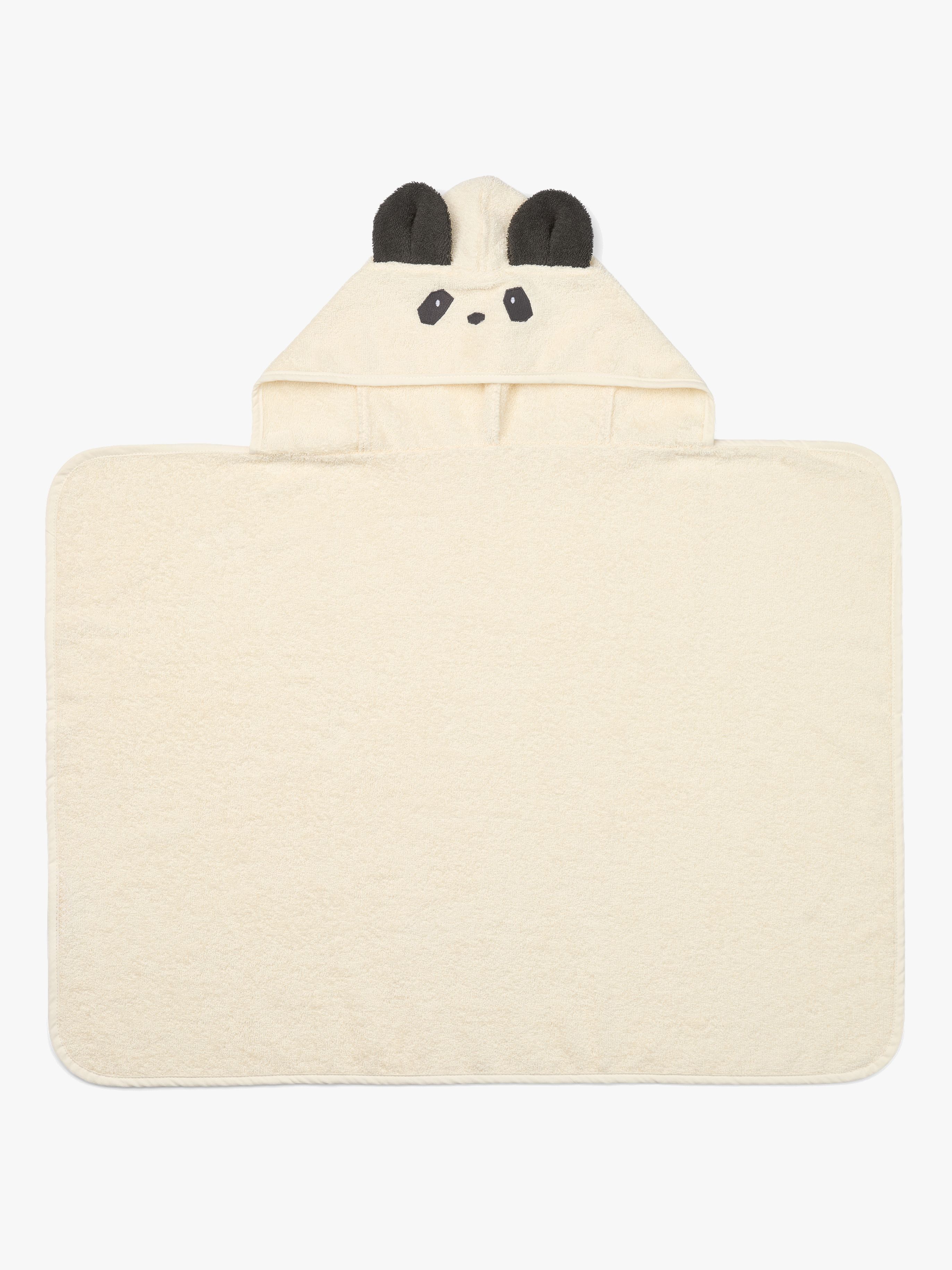 LIEWOOD Vilas Panda Handduk med Huva, Creme de la creme