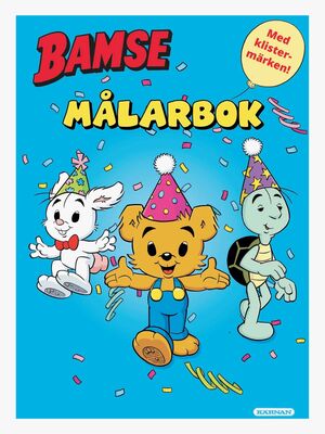 Kärnan Bamse Målarbok Jubileum Med Klistermärken