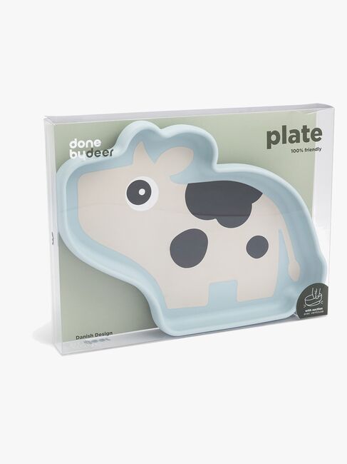 Done By Deer Stick & Stay Silikontallrik, Dotti Blue