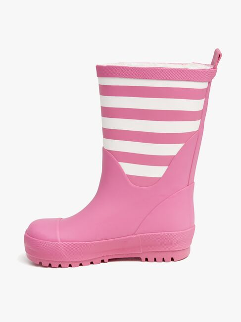 Nordbjørn Dunder Fodrade Gummistövlar, Fuschia/White