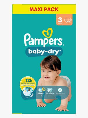 Pampers Baby Dry Blöjor Stl 3 6-10 kg MB 136-Pack