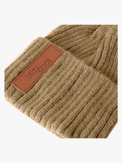 BabyMocs Stickad Mössa, Caramel