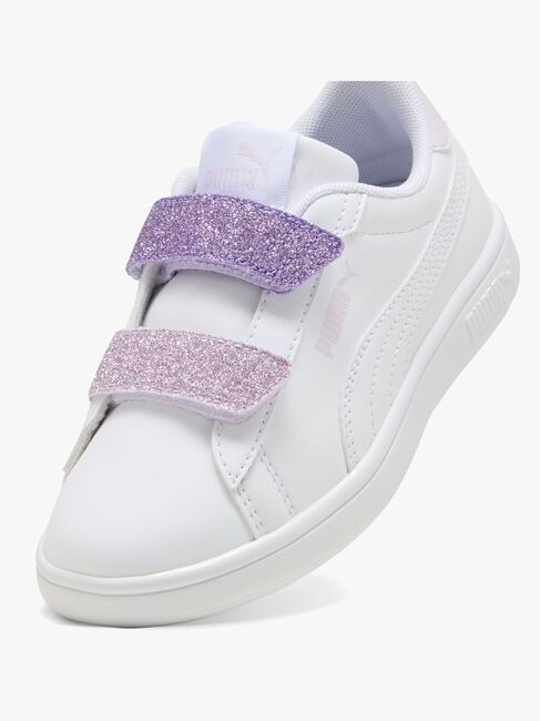 Puma Smash 3.0 Glitter Velcro V PS Sneakers, Vit