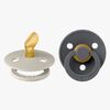 BIBS Colour Napp 2-pack Latex Stl 1 Anatomisk, Sand/Iron