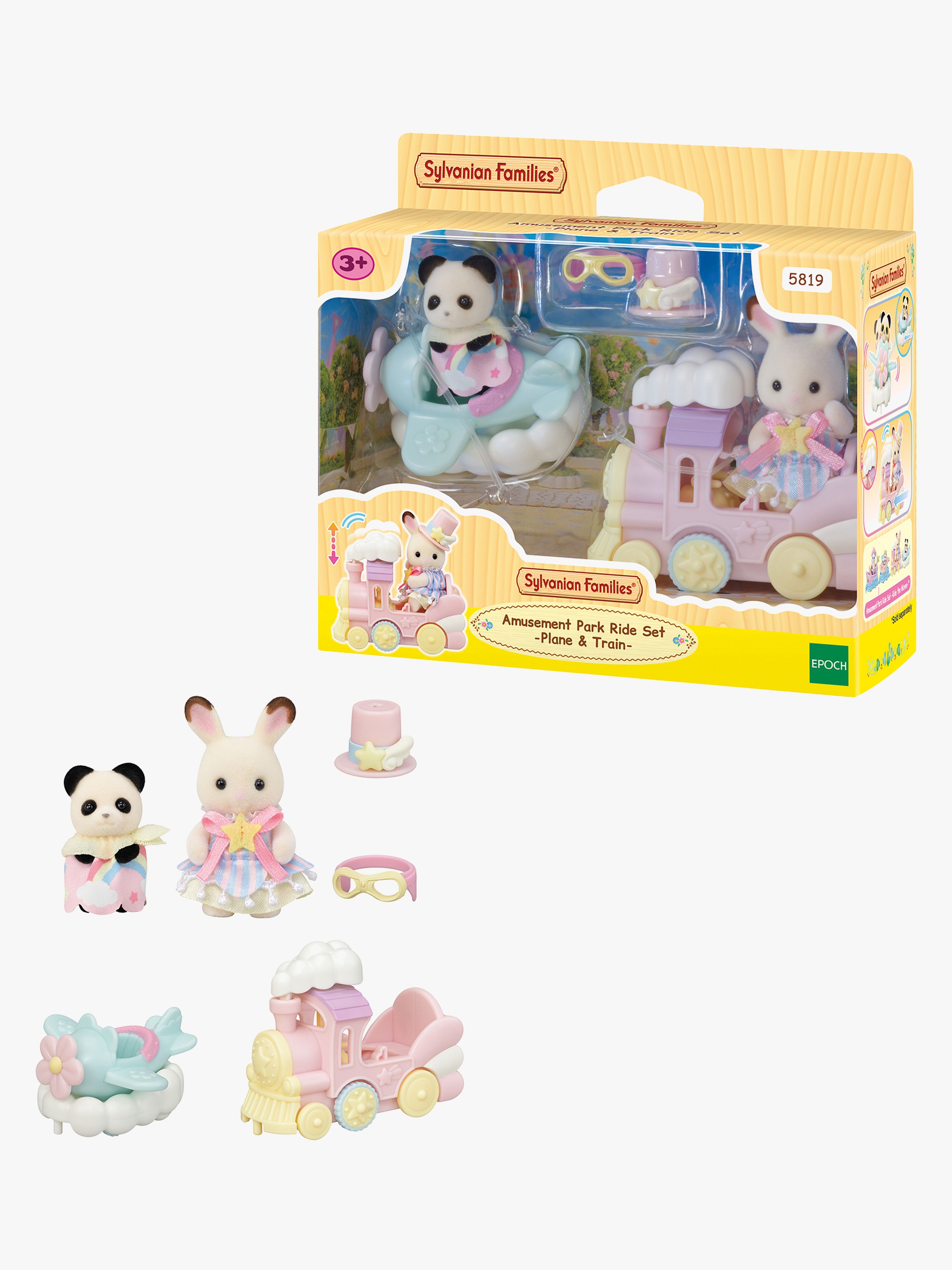 Sylvanian Families Lekset Nöjespark Flygplan &  Tåg