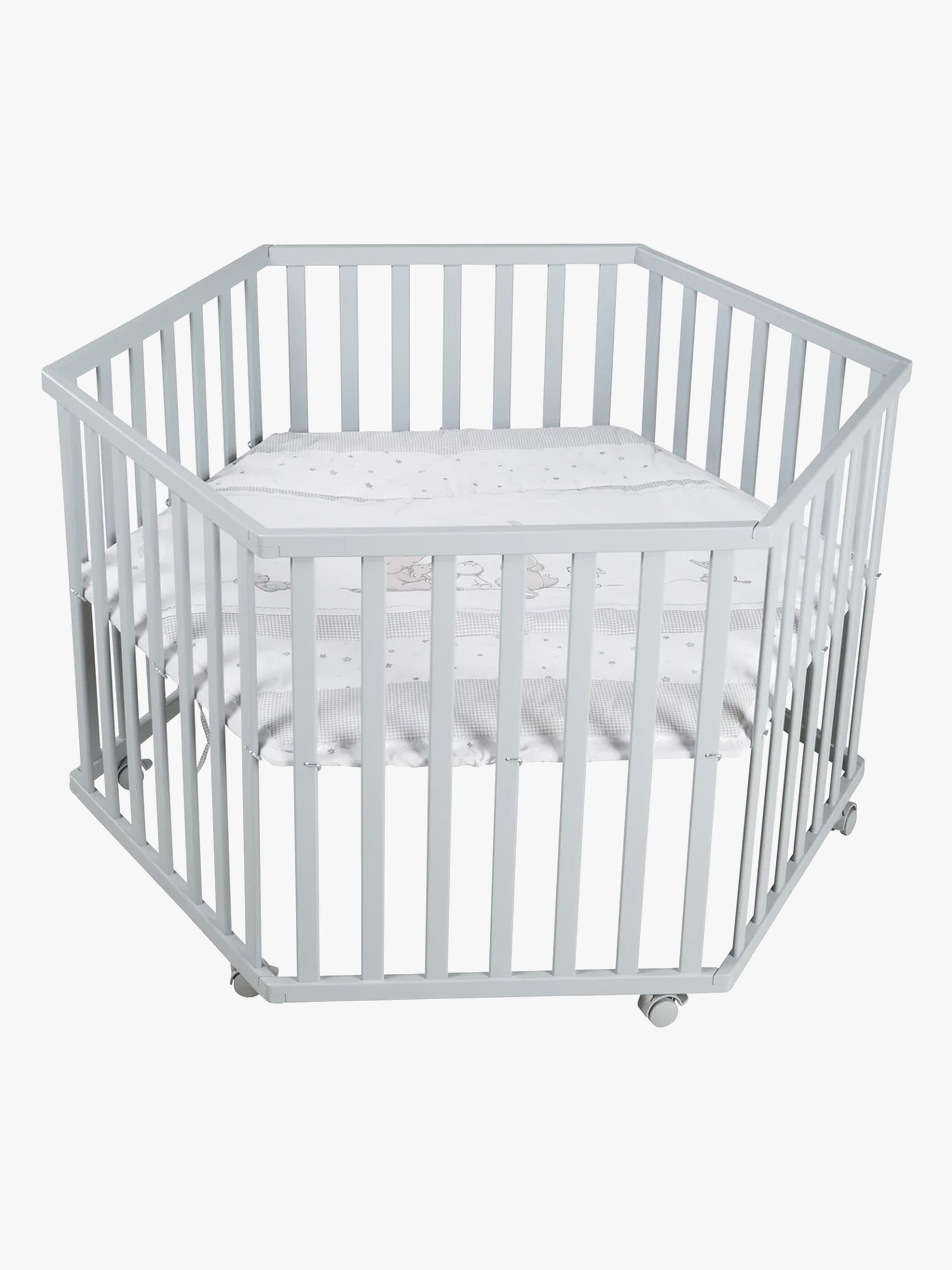Roba Hexagon Lekhage med Hjul, Star Magic Taupe