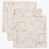 Jollein Tvättlappar 3-Pack, Elephant Tales