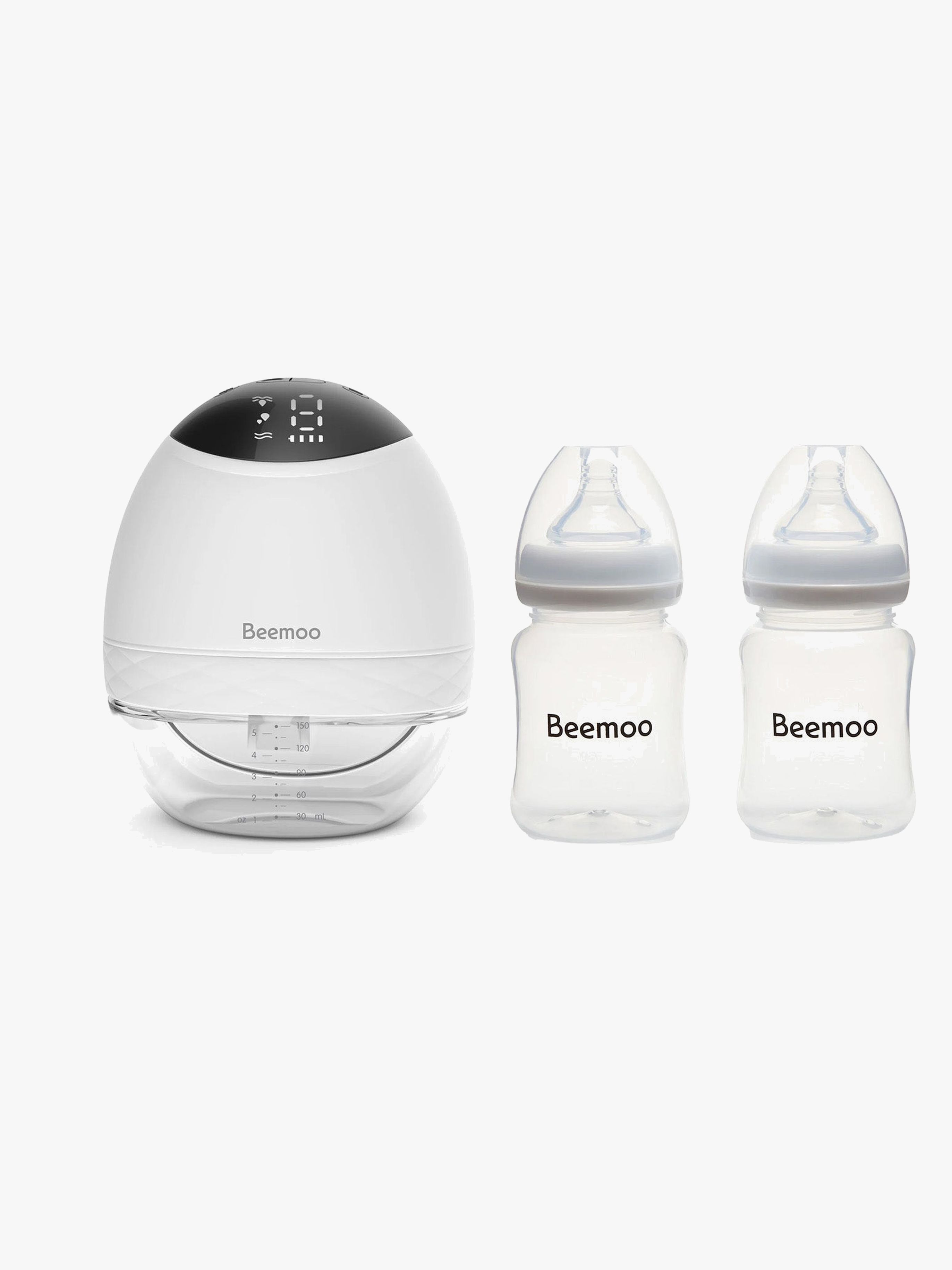 Beemoo CARE Wearable LED Elektrisk Bröstpump Inkl. Flaskor 180ml 2-pack