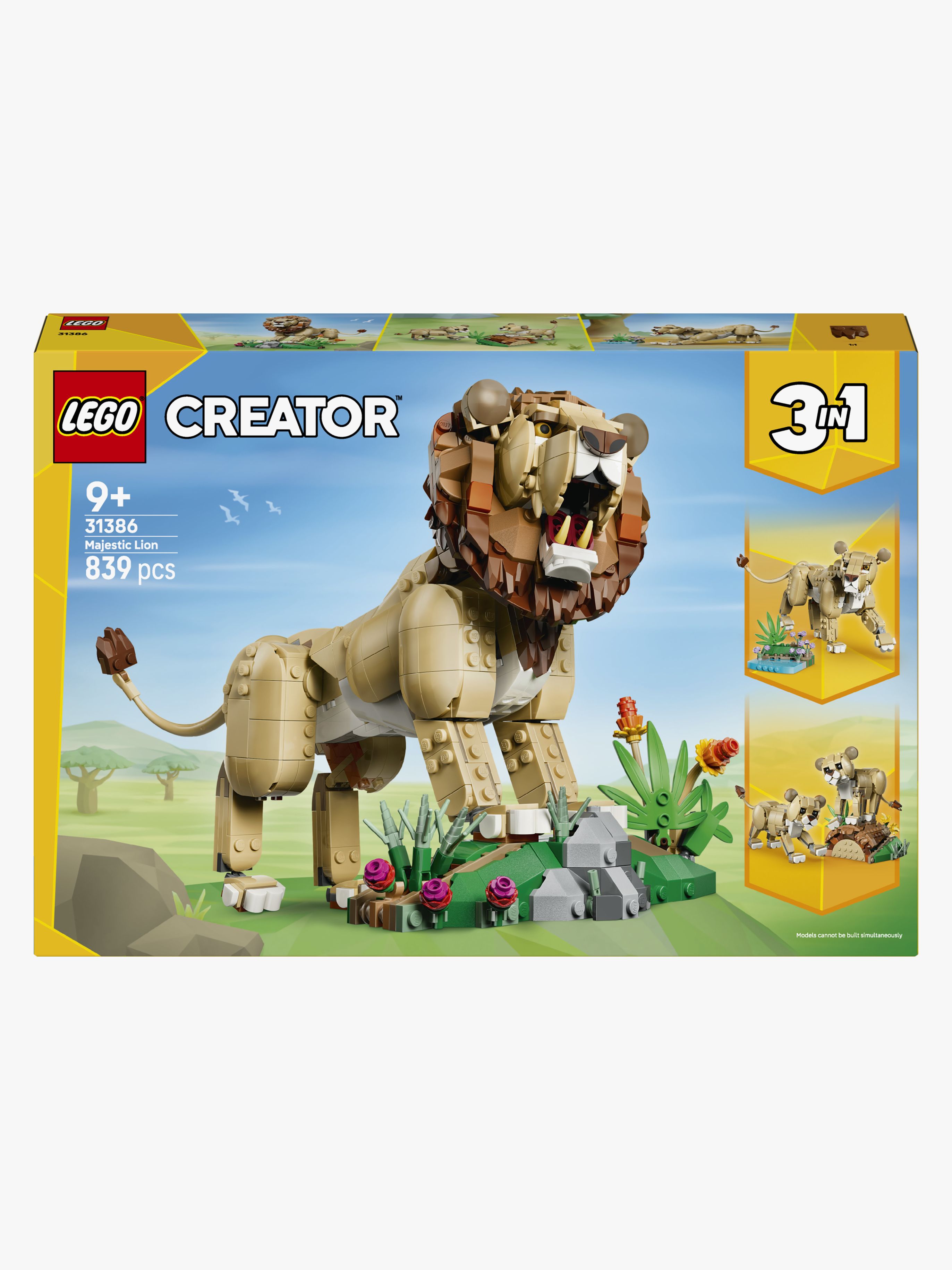 LEGO Creator 31386 Vilda djur: Majestätiskt lejon