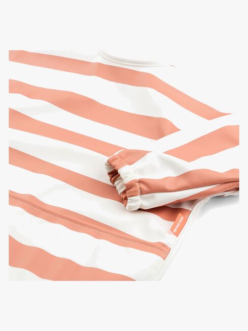 Done By Deer Långärmad Haklapp, Stripes Papaya