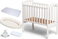 JLY Säng och Sovpaket Bedside Crib, Vit