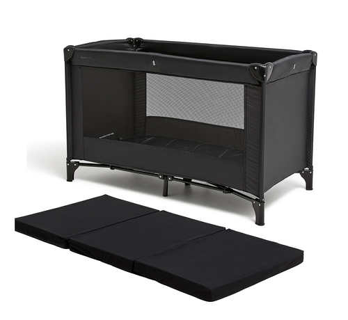 Beemoo CARE Resesäng Inkl. Madrass, Black