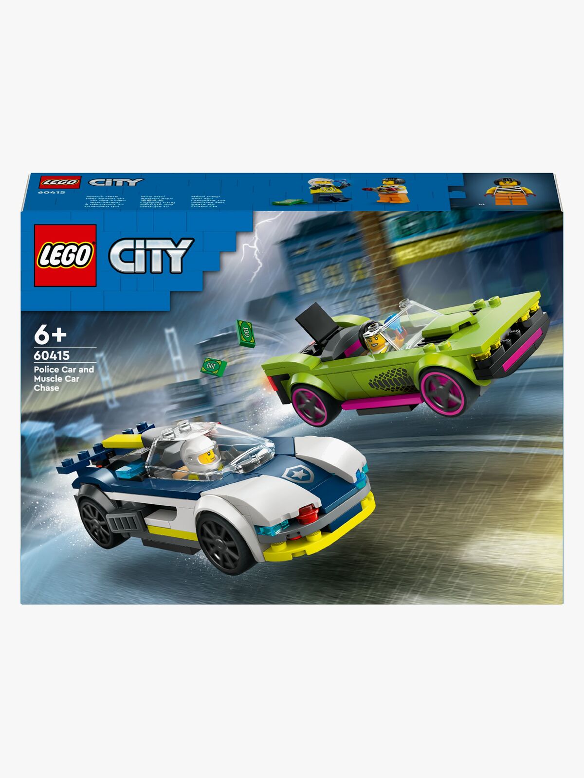 LEGO City 60415 Jakt med polisbil och muskelbil