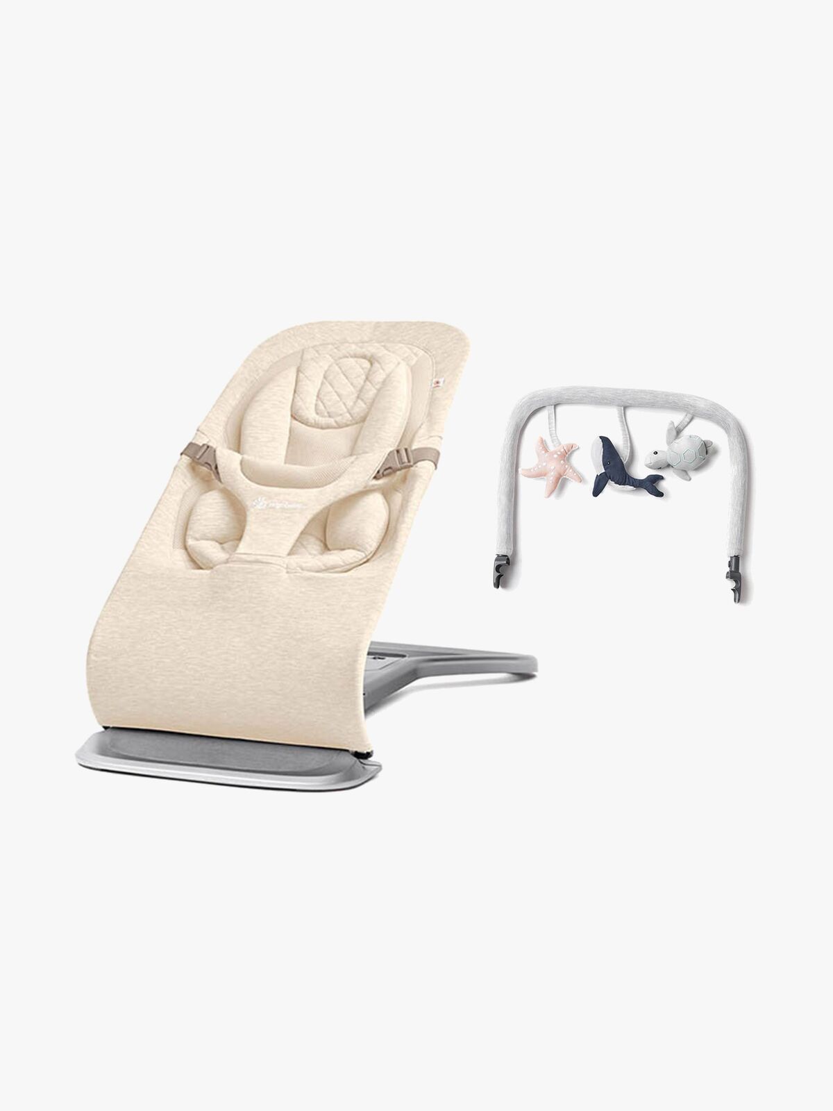Ergobaby Evolve 3-in-1 Babysitter inkl. Lekbåge, Cream