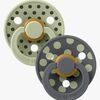 BIBS Studio Colour Polka Napp 2-Pack Latex Stl 1, Sage/Iron