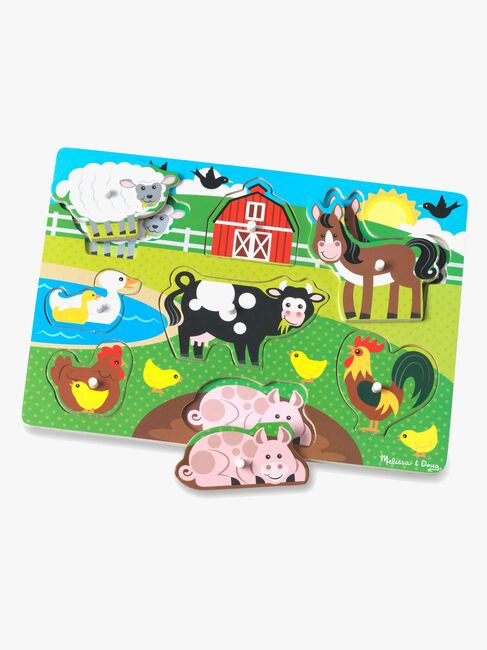 Melissa & Doug Knoppussel Bondgårdsdjur 8 Bitar