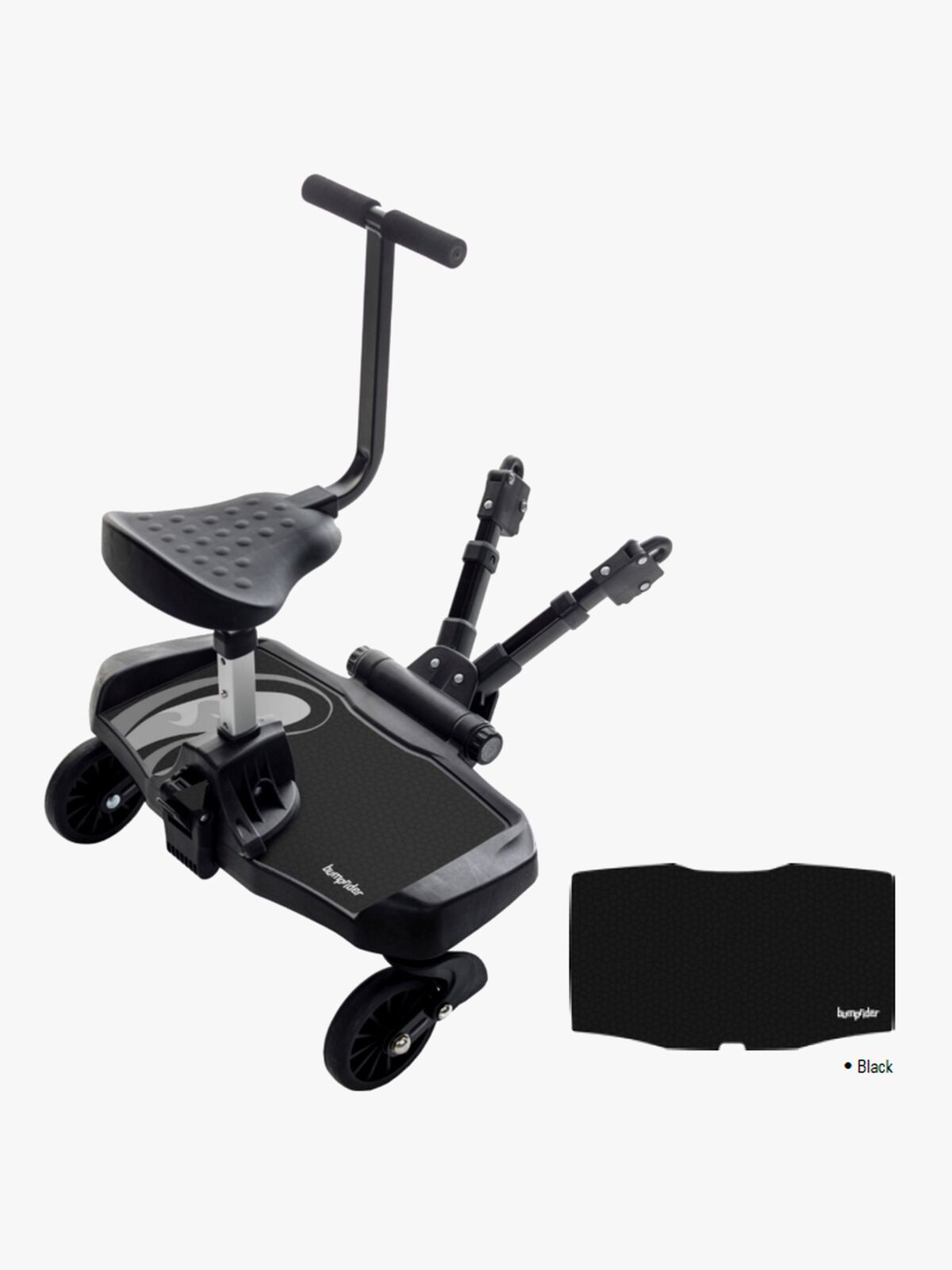 Bumprider Ståbräda med Sits, Svart
