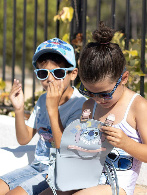 Disney Stitch Satchel Axelremsväska, Ljusblå