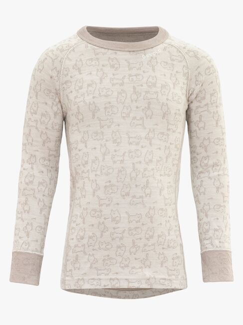 Devold DUO ACTIVE Underställströja Merinoull Kid, Raw White