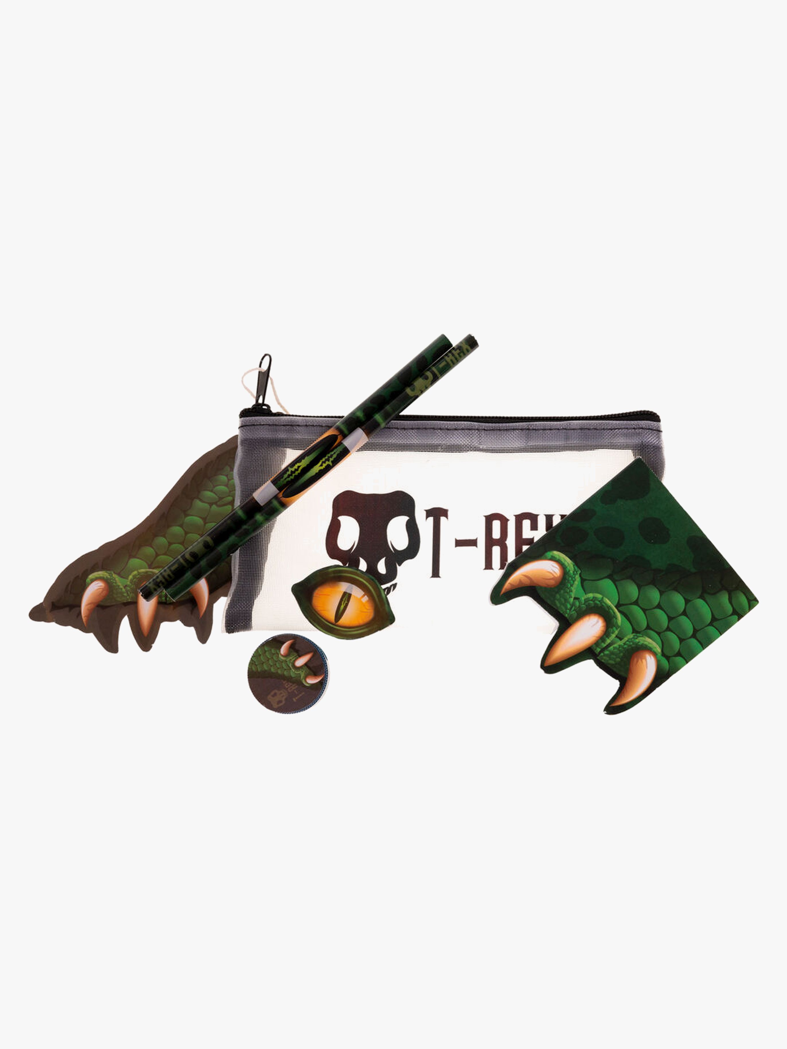 Valiant Dino Pennfack med Skrivset, Grön