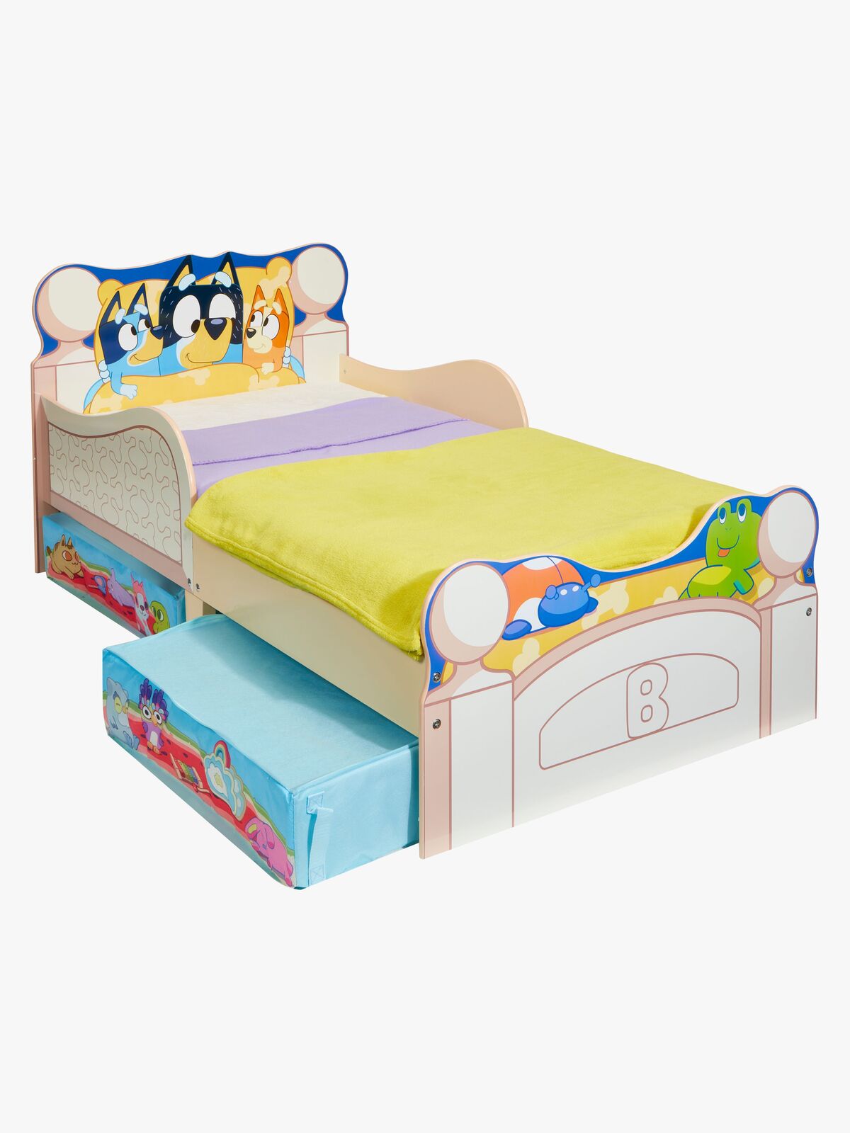 Bluey Juniorsäng med Förvaring 70x140, Vit