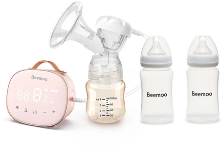 Beemoo CARE Single Elektrisk Bröstpump inkl. Bröstmjölksflaska 240 ml 2-pack