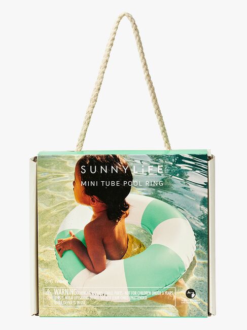 SUNNYLiFE Mini Badring, Pool Party Green Stripe
