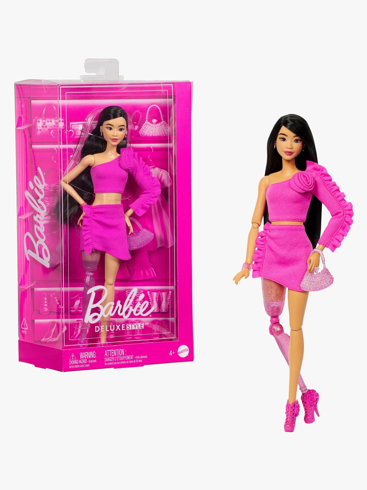 Barbie Deluxe Style Docka Svart Hår & Benprotes