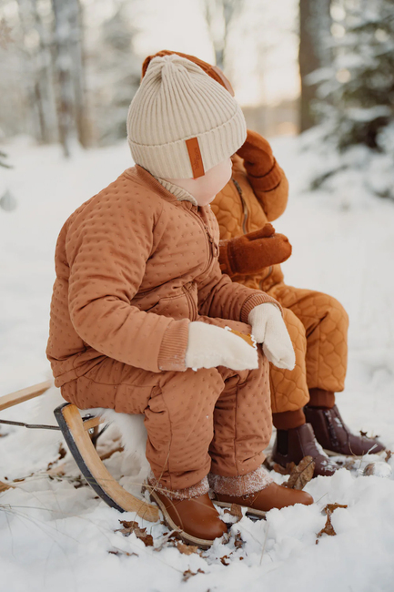 BabyMocs  Stickade Vantar, Beige