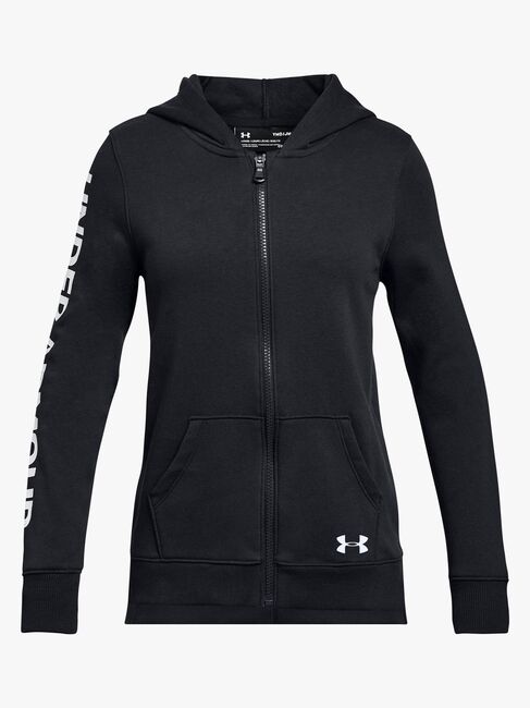 Under Armour Rival Full Zip Huvtröja, Black