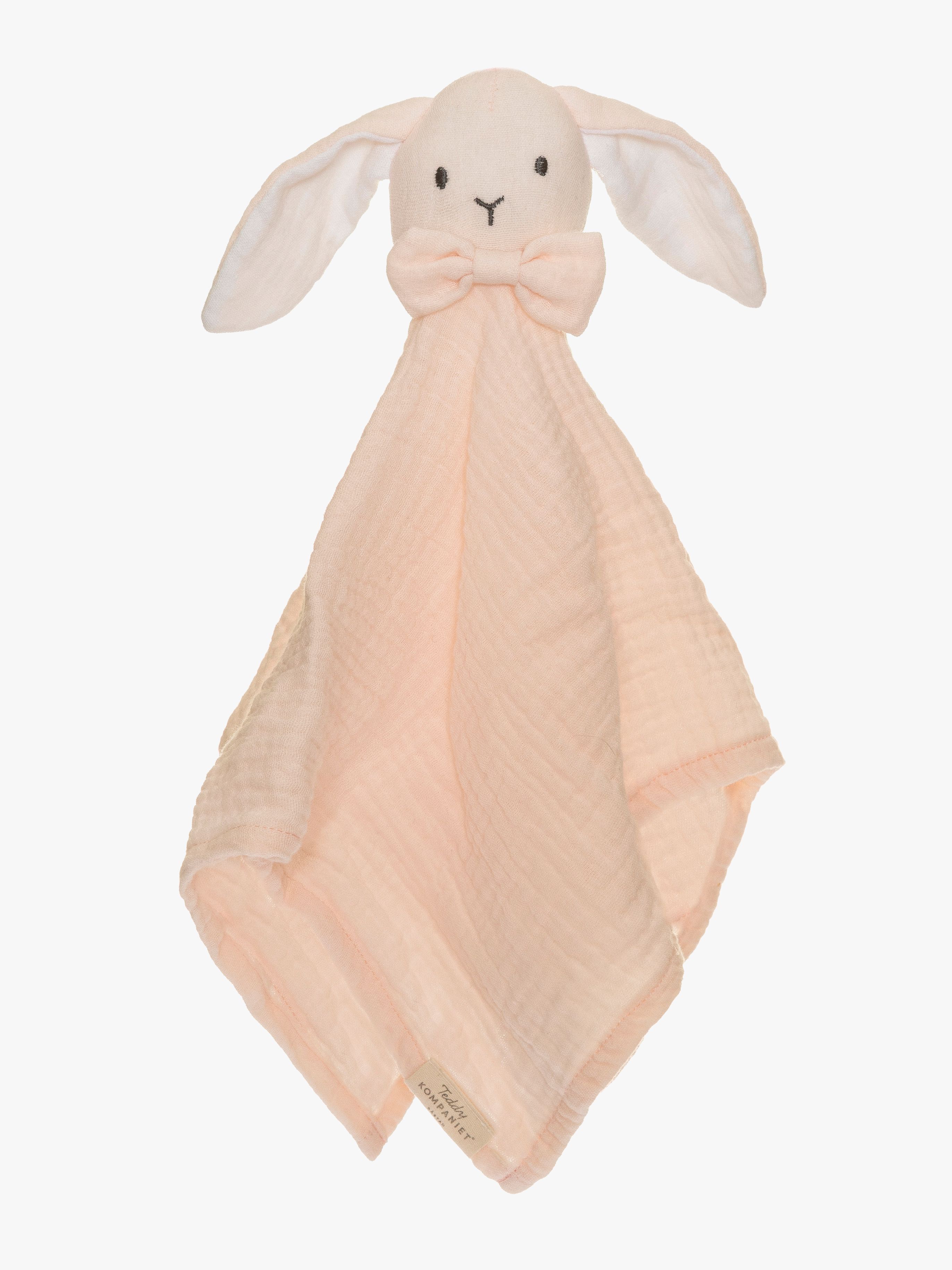 Teddykompaniet Diinglisar Kanin Snuttefilt Muslin, Babyrosa
