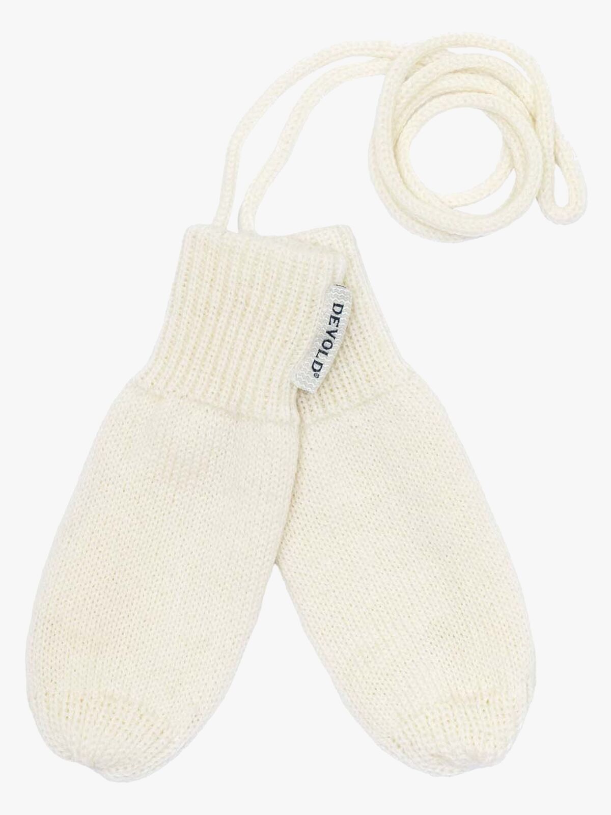 Devold HILDRE MERINO MITTEN BABY Vantar, Offwhite