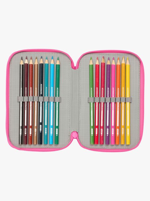 Hello Kitty Kuromi Trippelpennfodral, Rosa/svart