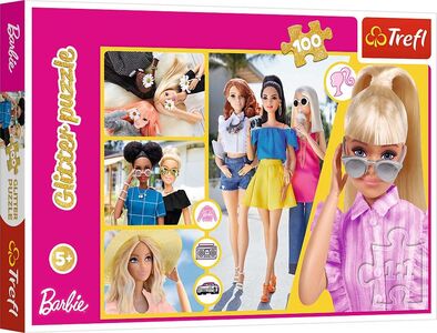 Trefl Barbie Glitter Pussel 100 Bitar